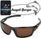 Angel-Berger High UV Polarisationsbrille verschiedene Modelle Polbrille Angelbrille (Magic Baits braune Gläser)