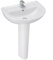 Lavabo ULYSSE 2 60x47cm en grès avec trop-plein, blanc Réf P125601