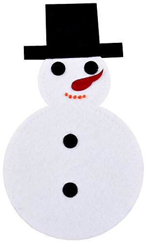 Dadeldo Schneemann Eierwärmer 4er Set Filz 20cm Weiss Weihnachtsdeko Xmas (20cm)