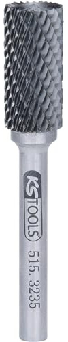KS Tools 515.3235 HM Zylinder-Frässtift Form A mit Stirnverzahnung, 12mm