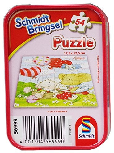 1 x Mini Puzzle 54 Teile in Metalldose - zufällige Auswahl SCHMIDT 56999