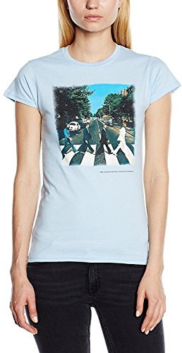 T-Shirt # L Blue Femmina # Abbey Road