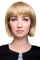 WIG ME UP - 703-16 Sexy Bob, Perücke, gerader Pony, Blond, Helles Honigblond, gesträhnt
