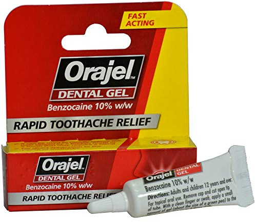 Orajel Dental Gel Rapid Toothache Relief, with Benzocaine 10% w/w 5.3g