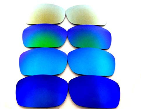 Galaxie Verres de Rechange pour Oakley Fives Squared Bleu et Glace Bleu & Vert & or Couleur Polarisé 4 Paires, Gratuit S & H. - Bleu et Glace Bleu & Vert & Or, Standard