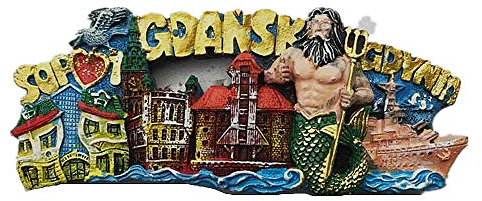 3D-Kühlschrankmagnet, Motiv: Gdansk Gdynien, Polen, Souvenir, Heim- und Küchendekoration, Magnetaufkleber, Danzig, Gdynien, Polen, Kühlschrankmagnet, Touristensouvenir, Geschenk