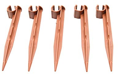 S&M 544590 – Conjunto de 5 piquetas para sujetar tuberías de Ø 16 mm para riego por goteo | Polipropileno de alta calidad y resistencia | Fáciles y rápidas de instalar en jardines y huertos