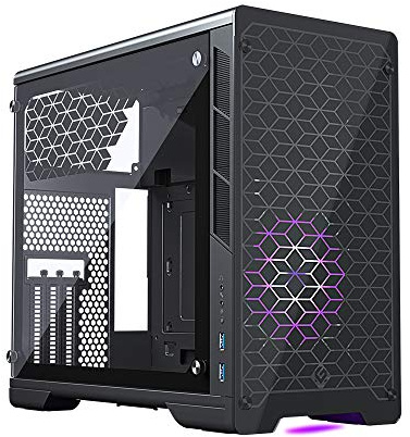MetallicGear Neo-G V2 Mini-ITX Case, Compact Chassis, Sand Blasted Aluminium, Tempered Glass Panel, MG-NE210G_BK02