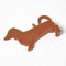 HOMESCAPES Türkeil Dackel-Figur, Türstopper/Türhalter zum unter die Tür stecken, Hund-Silhouette, 8,5 x 15 x 2,5 cm