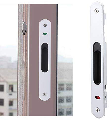 Atyhao Cerradura de puerta corrediza – Moderna puerta corrediza de vidrio ventana de cerradura única accesorios de hardware para seguridad del hogar