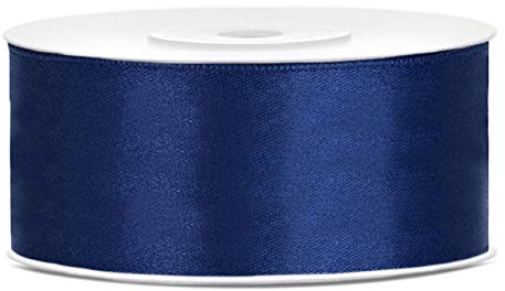 25 Meter Satinband Dunkelblau 38mm dunkelblaues Schleifenband Dekoband Dunkelblau Geschenkband navy breites Band blaue Schleife