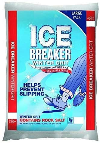 Indigo® White De-Icing Rock Salt – 25kg Bag – Fast-Acting Grit for Winter Ice & Snow Clearance – Clean, Low-Residue Salt for Driveways, Roads, Paths