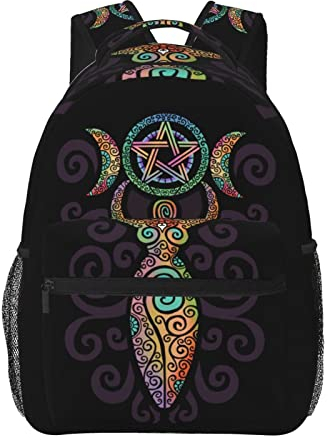 Teery-YY Rucksack Wicca Wicca, dreifacher Mond, Gaia, lässiger Tagesrucksack, Tasche für Herren, Damen, Mädchen, Jungen, Teenager, Schule, Laptop, Wandern, Reisen, Tagesrucksack, College,