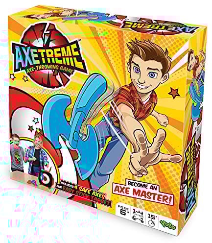 Yulu YL020455 Axetreme, Axe Throwing Kids-Interactive Family Game for Boys and Girls Ages 6+, 26.7 x 26.7 x 10 Centimeters