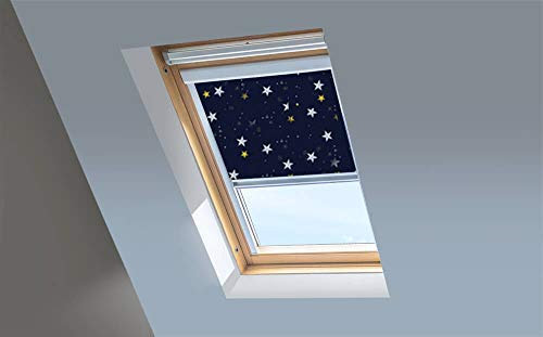 Dachfensterrollos für VELUX Dachfenster, Verdunkelungsrollo Navy Nightfall S06, 606 & 4