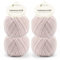 Pascuali Bio Cashmere 6/28. Strickwolle aus 100% Kaschmirwolle Wolle zum Stricken und Häkeln, 4 Knäuel - 100 g - Farbe:Rosenquarz 10
