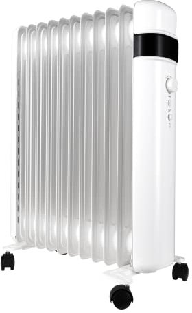 TCP Smart Oil Radiator Portable 2500w White App Control, WiFi, Works with Alexa, Google Home & Siri Shortcuts, 3 Heat Modes, Quiet, Timer, Smart Schedules, Portable