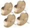 NKlaus 4X Adventskranz Kerzenteller Ø12cm Kranzteller Lotos Messing Gold Weihnachtsdeko 10651