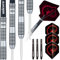 ‎Unicorn Core Plus | Style 1 | Dartpfeile mit Stahlspitze, Silber/schwarz, 22 g