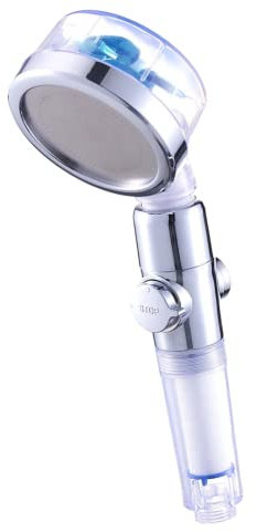 Douchette SAVEWATER POWER - VENTEO - Pommeau de douche avec hélice haute pression - Economise et filtre l'eau - Régulateur de puissance grâce à l'interrupteur stop - Tête articulée