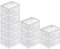 PROREGAL SuperSparSet 10x Transparenter Eurobehälter LightLine mit offenem Griff | HxBxT 22x30x40cm | 24 Liter | Eurobox, Transportbox, Transportbehälter, Stapelbehälter