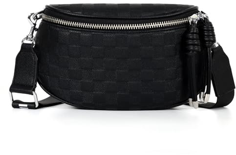 TAN.TOMI Umhängetasche Damen Klein, Schöne Bauchtasche Damen Elegant Crossbody Bag Damen Brusttasche Moderne Taschen mit Verstellbar Abnehmbar Breiter Gurt