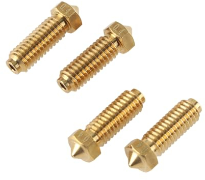 BCZAMD Anycubi Kobra 2 Pro Max Go Neo Serie 3D Drucker Zubehör Messing düsen Brass - 0.4mm Heizelement Extruder Druckkopf: für PLA ABS PETG PEEKU Carbont Fibert Filament 1.75mm 4pcs