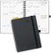 POPRUN Kalender 2025 Wochenplaner (Aug.2024-Dez.2025) Ringbuch mit Softcover, ca. A5 (22 x 16,5 cm), 17-Monate-Terminplaner 2025 1 Woche 2 Seite mit Zertifiziertem Papier - Schwarz