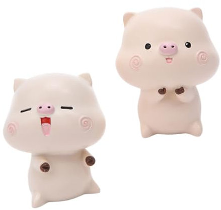 MAGICLULU Schweinchen Spielzeug Auto Schmuck Puppe Auto Dekoration Harz Handwerk Hause Ornament Kreative Figur Für Schreibtisch Präsentieren