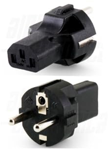 Prometeo Electronics Adattatore convertitore spina da Schuko maschio a presa femmina IEC320 C13 16A 250V per UPS - Cavi alimentazione - gruppi continuità