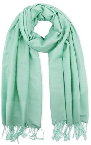 Grüner Pashmina Schal-Schal-Damen Pashminas Tücher und Schals für Hochzeit Abend Party Kleider(DE-Style 1-Light Green)