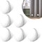 MAEXUS Lot de 6 poids de rideau de douche, aimants pour rideaux, poids de rideaux, poids de rideau, extérieur, super magnétisme, poids de nappe, rideau de douche (blanc)