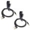 UAYESOK Radio Earpiece Adatper, 2 Pin Kenwood to 3.5mm AUX Audio Interface Cable, Walkie Talkies Headset Adapter with PTT for Baofeng Kenwood Quansheng 2 Way Radio for Electronic Earmuffs（2 Pcs）