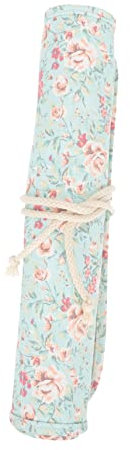 DIYEAH Rollen Pinseltasche Beutel Bleistift Federmäppchen Buntstifte Kunst Farbstifttasche Pinsel-Organizer Stiftetui Für Ölgemälde Pinselhalter Tasche Für Aquarellstifte Rosa Stoff