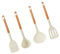 MUCKLILY 1Juego Utensilios de Cocina de Silicona y Colador Ergonómicos Uso Diario Casa Resistentes