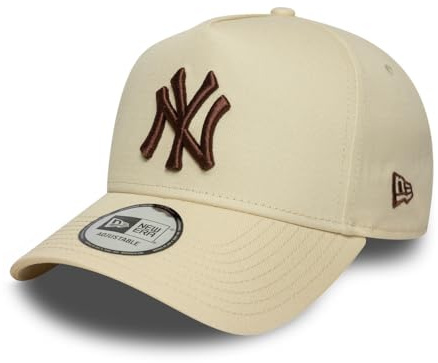 New Era Adult's 9Forty E Frame League Essential MLB New York Yankees Baseball Cap Hat Light Beige