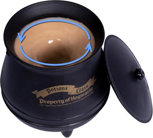 Blue Sky Studios Harry Potter Self-Stirring Cauldron Mug – Magic Press-to-Stir Mug with Lid – Official Hogwarts Merchandise – Fun Gift for Fans