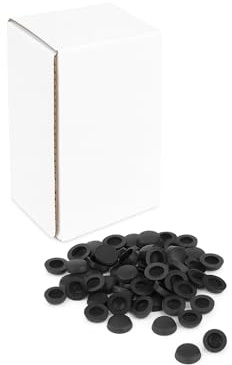 Schrauben PVC Kappen schwarz Ral 9005 Abdeckkappe für Fensterbankschraube/Dusche (50 Stück)