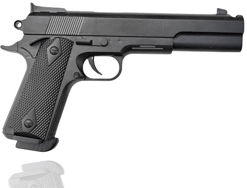 Pistola giocattolo Beretta da 25 cm, accessorio per costumi di adulti e bambini, pistola da agente segreto