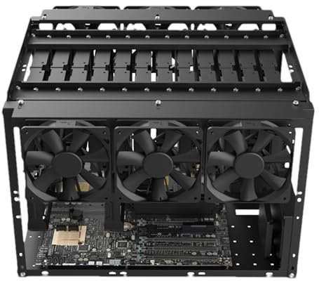 Boîtier de disque dur empilable – Boîtier à cadre ouvert, stockage 24 baies, prise en charge de la carte mère EATX | Rack métallique modulaire pour serveurs NAS, sauvegarde de données et projets d'ass