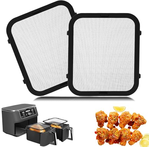 Edelstahl Spritzschutz für Ninja Foodi Max Dual Zone HeißLuftfritteuse AF400EU & AF451EU, 2 Stück Magnetischer Spritzschutz für Ninja Airfryer Zubehör, für Ninja HeißLuftfritteuse Zubehör Af400eu
