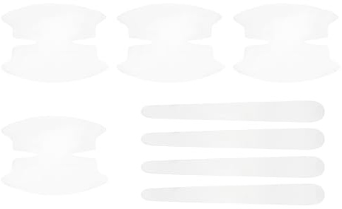 sourcing map 8pcs Car Door Handle Sticker PVC Anti-Scratches Car Door Cup Protector Non-Marking Auto Door Handle Protective Film Universal Vehicle Decoration Accessory for All Auto, Clear