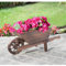 Solid Wood Construction Burntwood Wooden Wheelbarrow Planter.