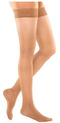 medi MJ-1 Metropole Kompressions-Schenkelstrümpfe | Größe S | Farbe: Honey | L1 Kurz | Damen
