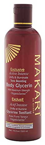 Makari Exklusiv Aktiv Intensiv Toning Glycerin 16.8oz - Haut Aufhellung & Aufhellung Feuchtigkeitscreme für Körper mit Organicarine™ - Whitening Behandlung für dunkle Markierungen & Altersflecken