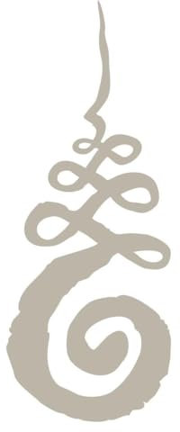 CLICKANDPRINT Aufkleber » Unalome Symbol, 300x117,1cm, Sandgrau • Wandtattoo/Wandaufkleber/Wandsticker/Wanddeko/Vinyl
