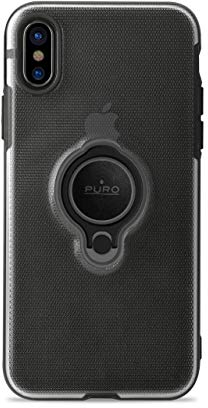 Puro – Halbfeste Schutzhülle mit integrierter Öse für Apple iPhone X/Xs (5,8 Zoll) – Schwarz
