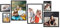 PHOTOLINI schwarze Bilderrahmen Set verschiedene Größen, 6 Bilderrahmen schwarz Holz MDF, Bilder Rahmen mit Acrylglas, No.3 Bilderrahmenset zum Aufhängen, Fotorahmen Set mit Zubehör für Fotos, Poster