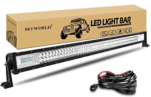 SKYWORLD LED Arbeitsscheinwerfer Bar 42 zoll 107cm 540W Flutlicht Strahler Combo Zusatzscheinwerfer LED Scheinwerfer 12V 24V mit Kabelbaumkit für Offroad LKW Tracktor Auto ATV UTV SUV 4x4