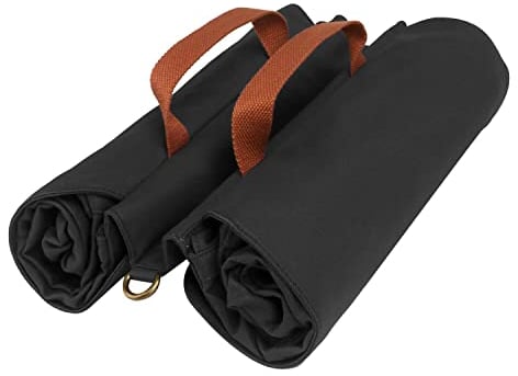TOURBON - Bolsa de Lona Impermeable Doble para portaequipajes Trasero, Enrollable, Color Negro